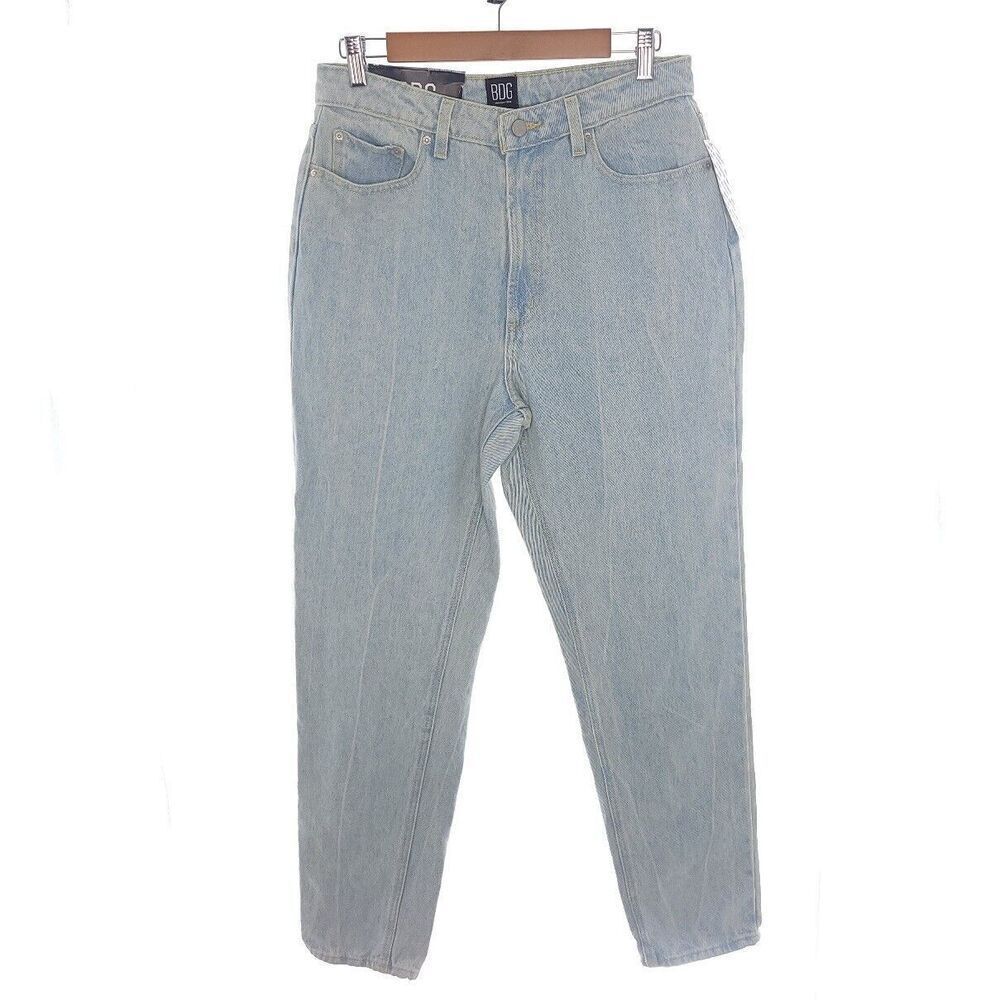 BDG Urban Outfitters Mom High Rise Solid Light Blue Jeans Womens Size 30